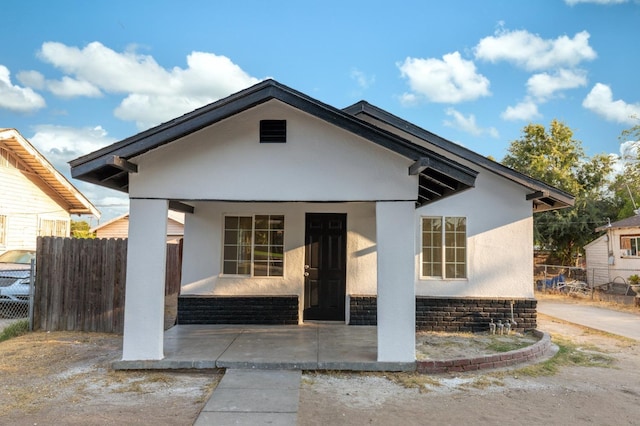 view of front of property with a patio area