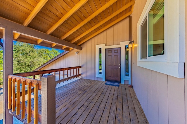 view of wooden deck