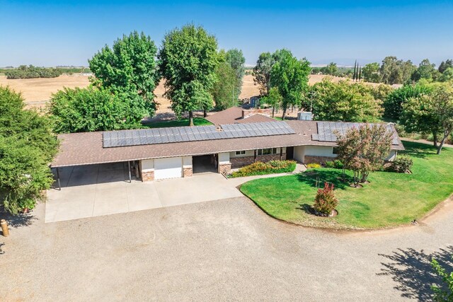 bird's eye view with a rural view