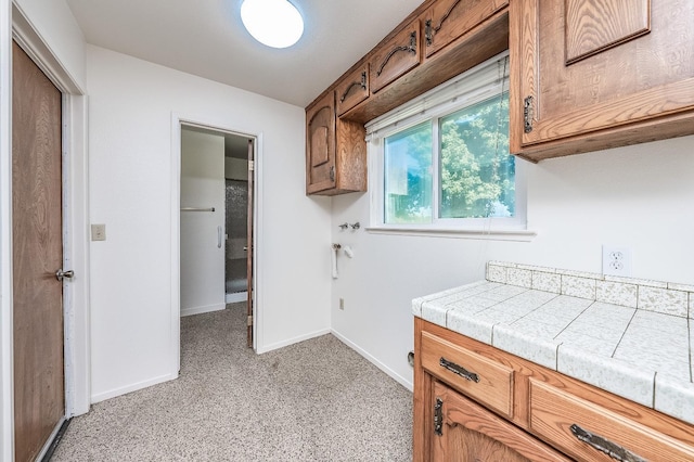 kitchen with tile counters