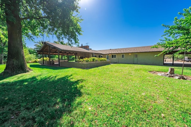 view of yard with a gazebo