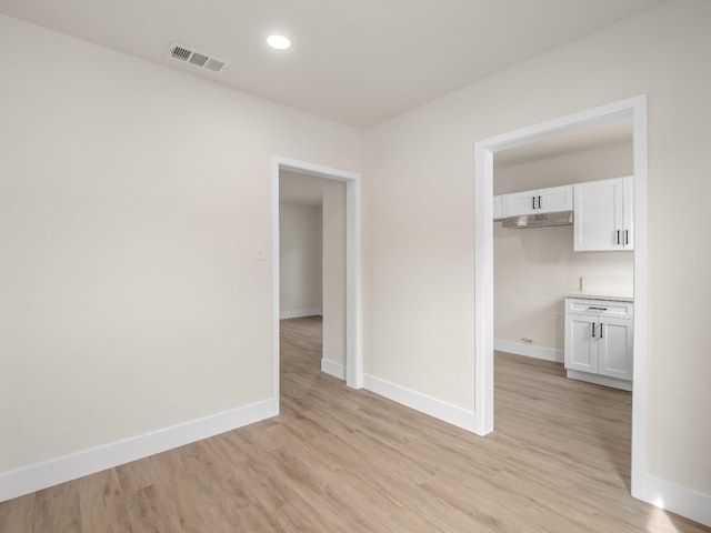 interior space featuring light hardwood / wood-style floors