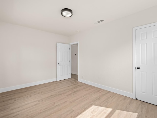 empty room featuring light wood-type flooring