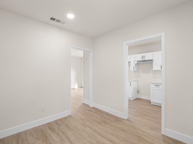 interior space featuring light wood-type flooring