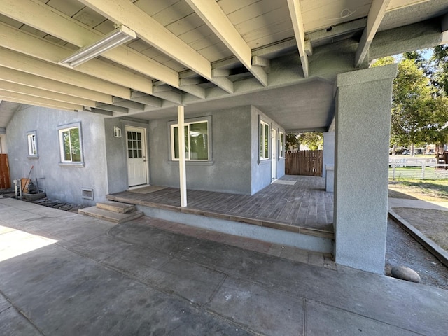 view of patio / terrace with a deck