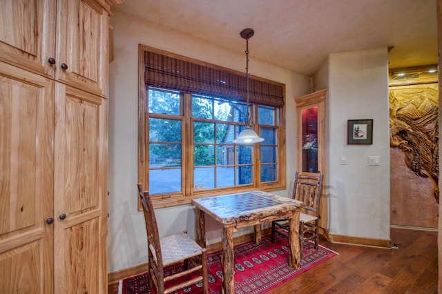 dining space featuring hardwood / wood-style flooring