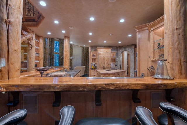 kitchen with a breakfast bar