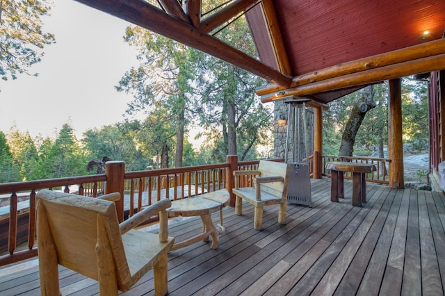 view of wooden deck