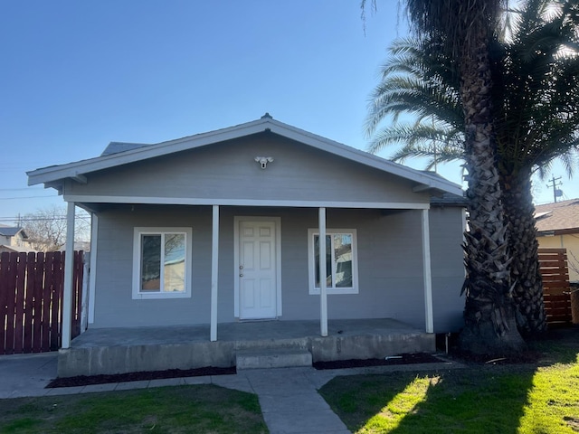 bungalow featuring covered porch