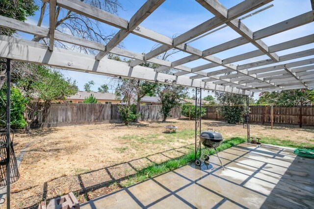 view of patio / terrace featuring a pergola