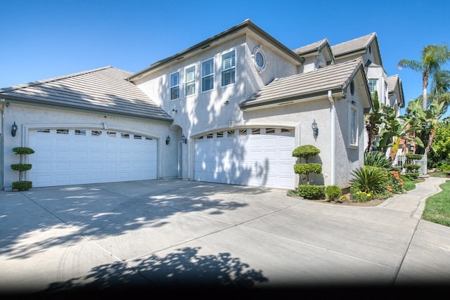 view of property featuring a garage