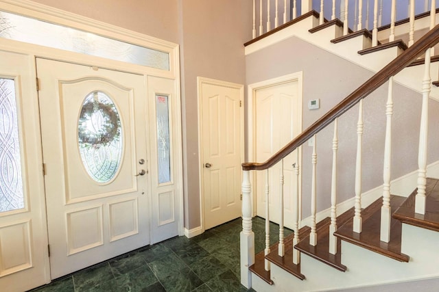 foyer entrance with plenty of natural light