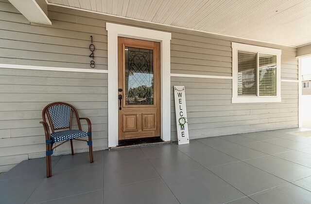 view of doorway to property