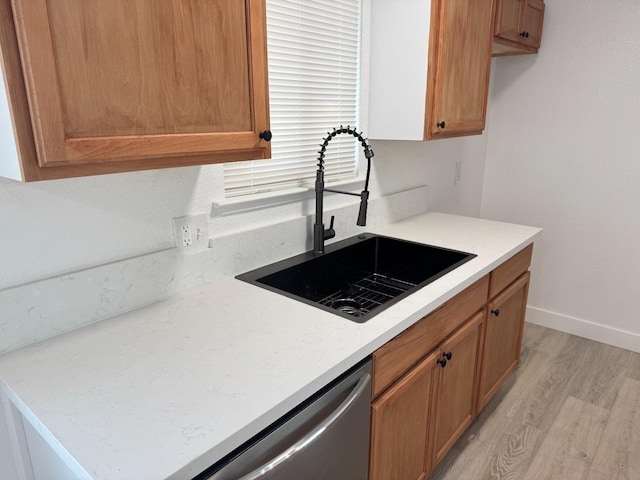 2216 Peach Ave Unit 4, Clovis, CA 93612 - kitchen featuring light wood finished floors and dishwasher