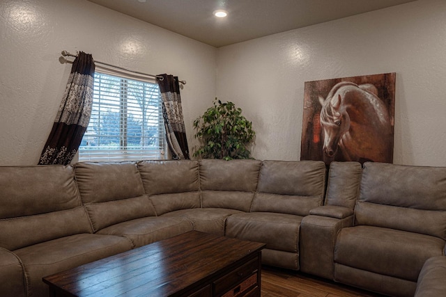 living room featuring hardwood / wood-style floors