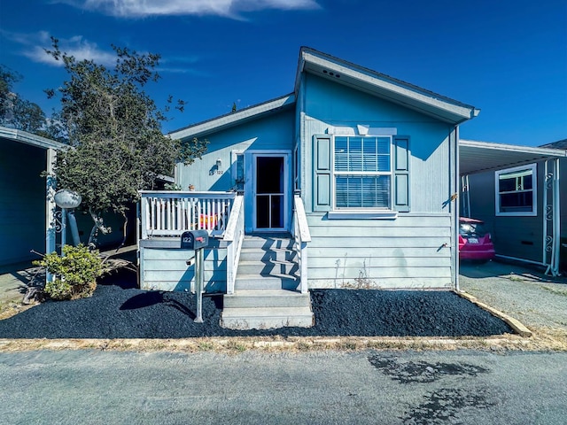 view of bungalow