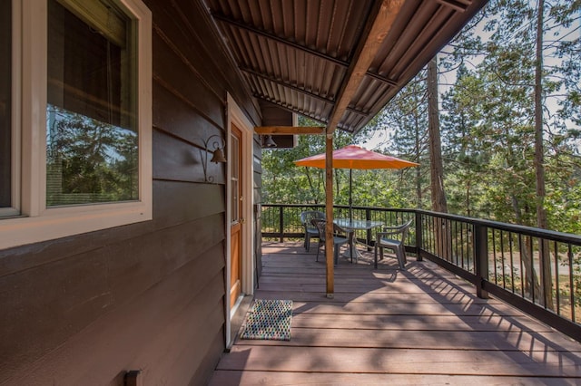 view of wooden terrace