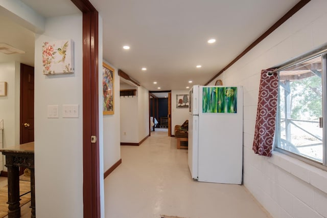 hallway featuring plenty of natural light