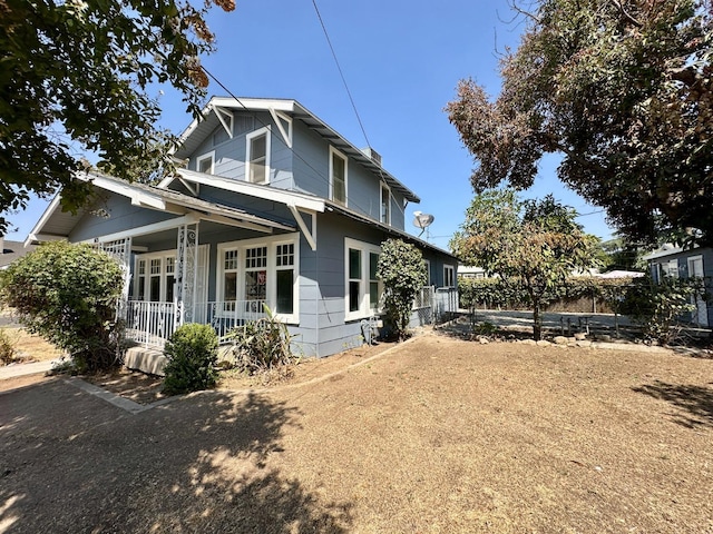 exterior space with a porch