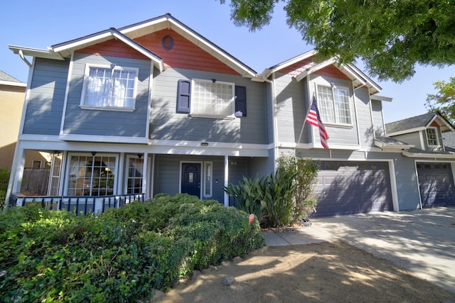 view of front facade with a garage