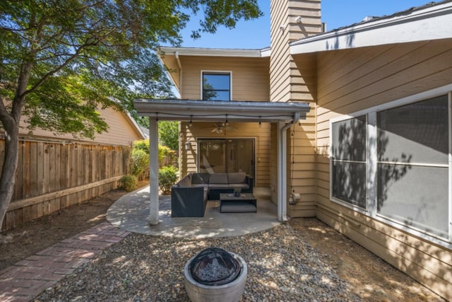 view of patio / terrace with an outdoor living space