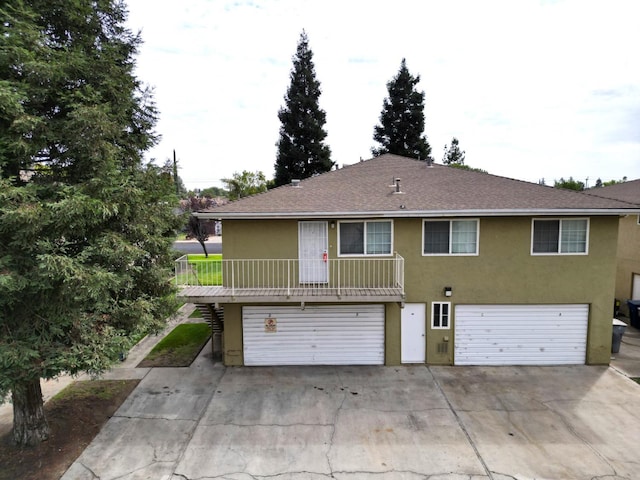 exterior space featuring a garage