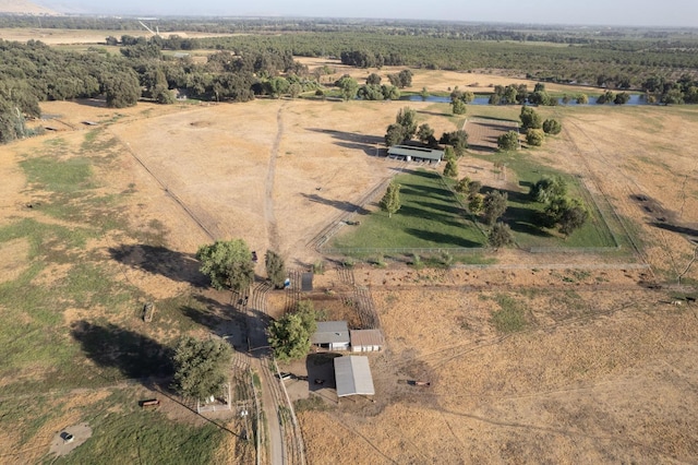 drone / aerial view with a rural view