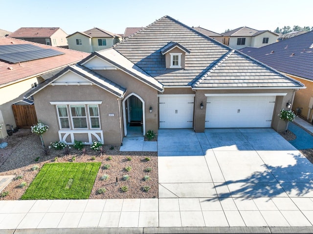 view of front facade with a garage