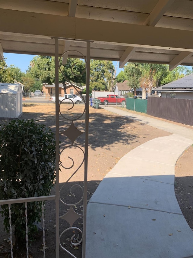 view of patio featuring a carport