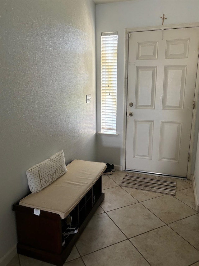 view of tiled entrance foyer