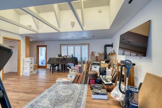 interior space with wood-type flooring