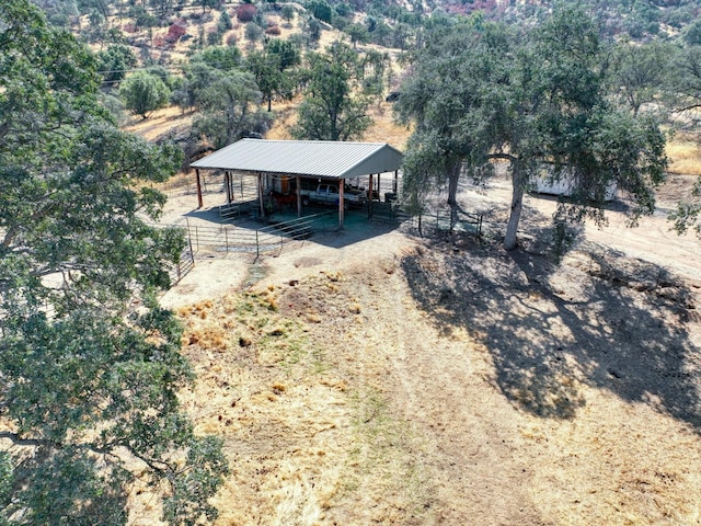 bird's eye view featuring a rural view