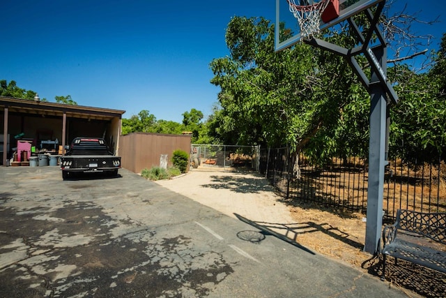 view of patio featuring a carport