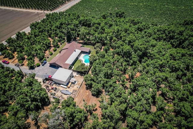 bird's eye view featuring a rural view