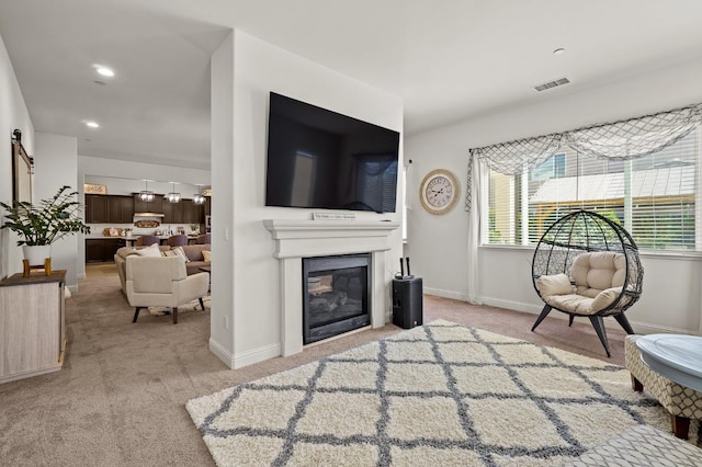 view of carpeted living room