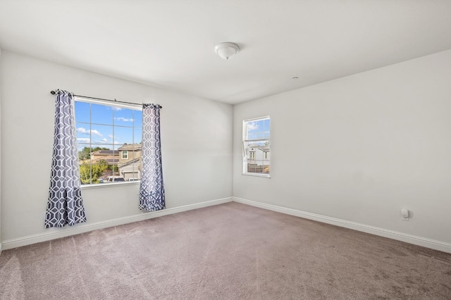 view of carpeted spare room