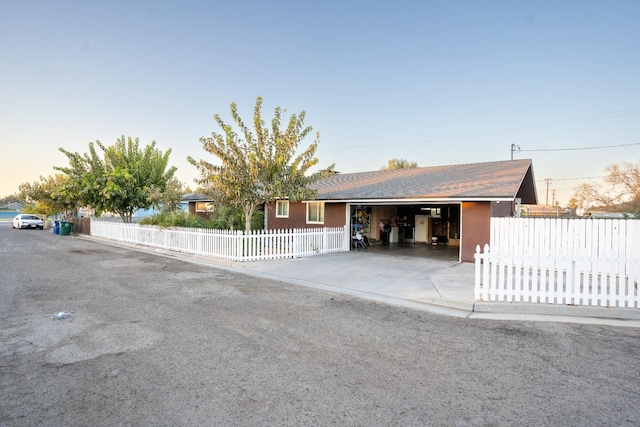 ranch-style house with a garage