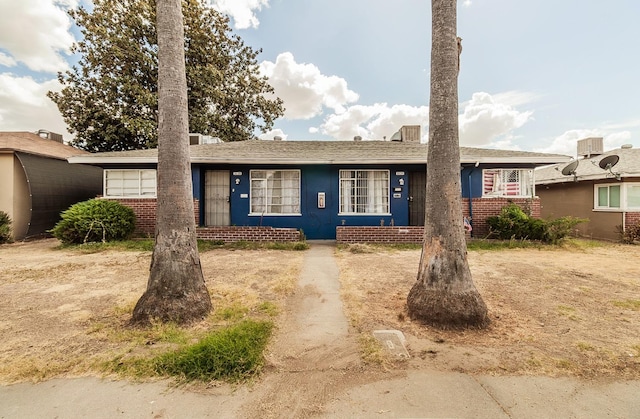 view of single story home