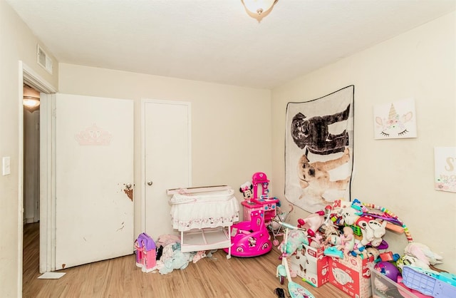 bedroom featuring wood-type flooring