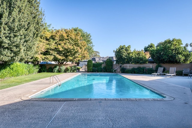 view of pool with a patio