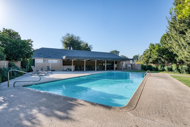 view of pool featuring a patio area