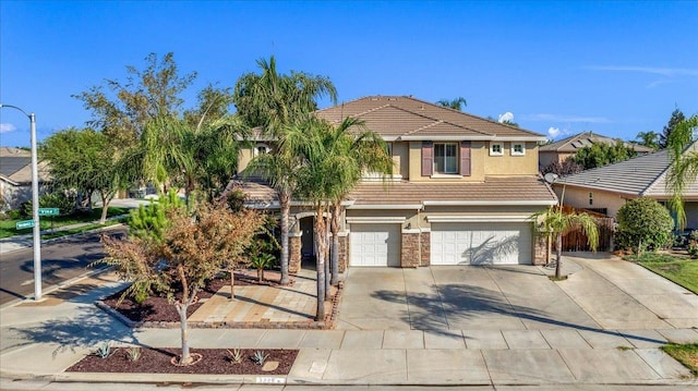 view of front facade with a garage