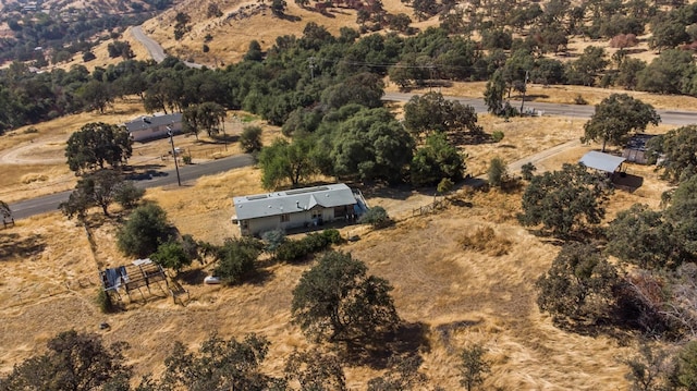 drone / aerial view with a rural view