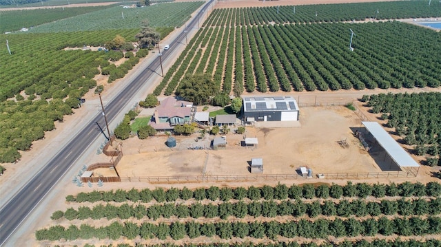 drone / aerial view with a rural view