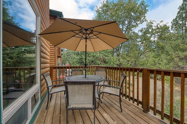 view of wooden terrace