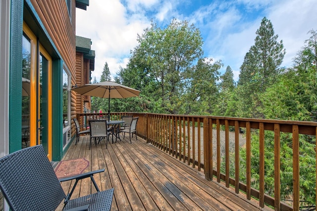 view of wooden deck