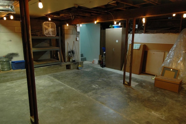 view of basement