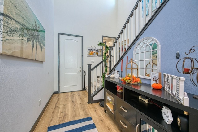 hallway featuring light hardwood / wood-style floors