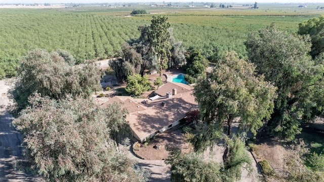 aerial view with a rural view