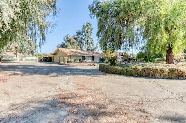 view of single story home